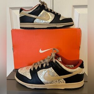 Nike Dunk Low Black Linen Terra Cotta